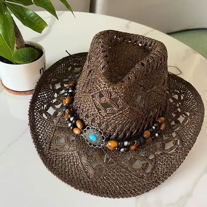 Chapeau de paille bohème pour femmes et hommes