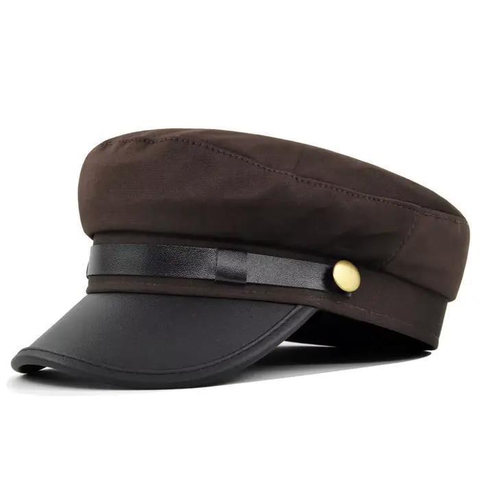 Élégant pour unisexe automne bouton en métal hiver Streetwear bérets casquette de pêche femmes capitaine casquettes