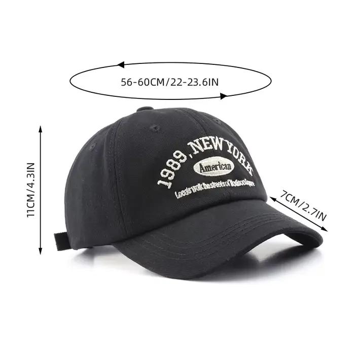 Casquette de Baseball Vintage avec Lettres pour Homme et Femme