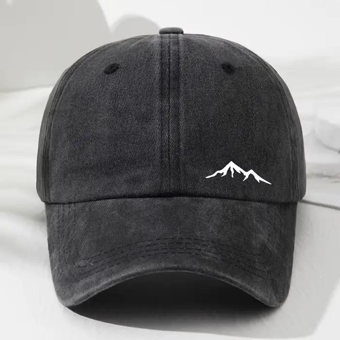 Casquettes de baseball imprimées montagne unisexes en polyester pour homme et femme, protection solaire, randonnée, alpinisme, voyage en plein air