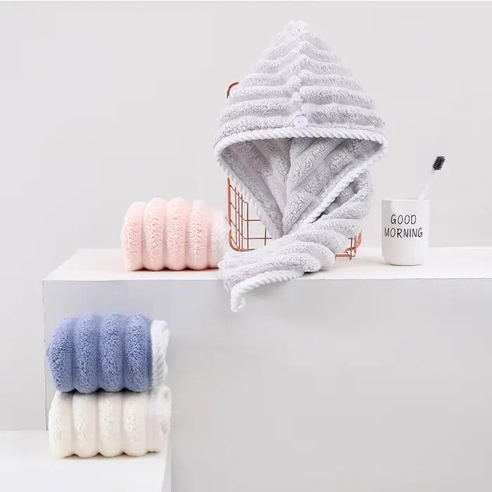 Bonnet de cheveux secs en velours bonbon