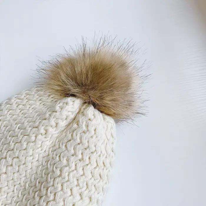Ensemble chapeau et écharpe en tricot Double vague