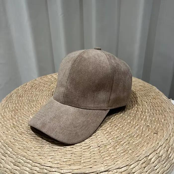 Femmes daim casquettes de Baseball automne hiver solide mode hommes Hip Hop casquette en plein air décontracté voyage pare-soleil chapeau multicolore unisexe