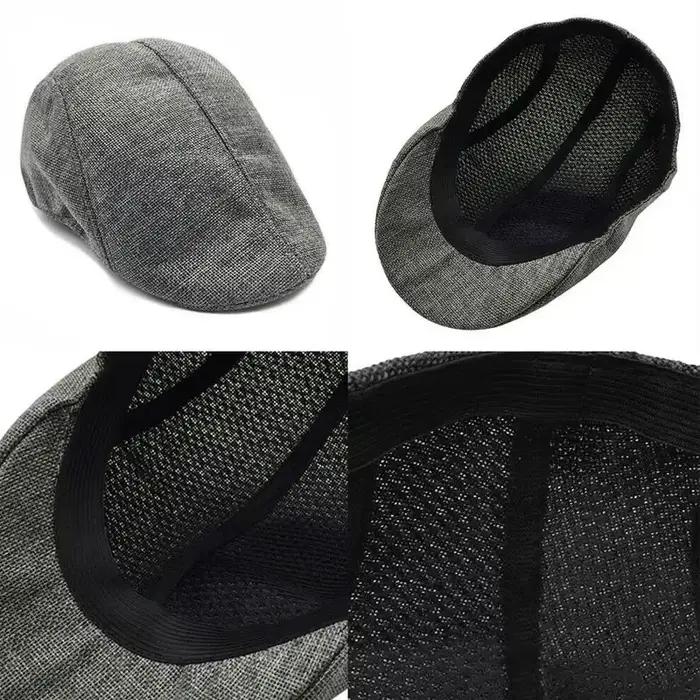 Bérets pour hommes style britannique 2025 – Nouveaux chapeaux en lin automne-été