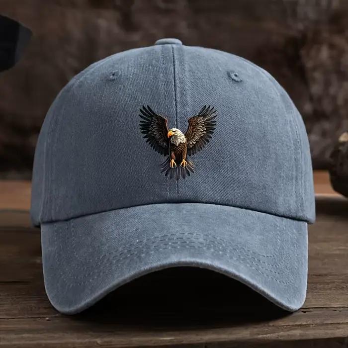 Une casquette de baseball imprimée aigle ailé pour chapeau d'extérieur pour hommes