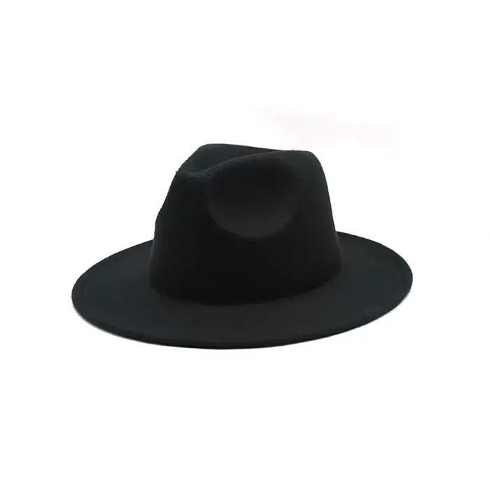 Fedoras-Chapeau en feutre à grand bord pour femmes