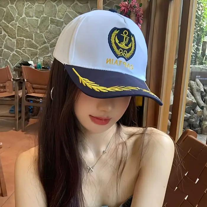 Nouvelle casquette de capitaine marine avec étiquette