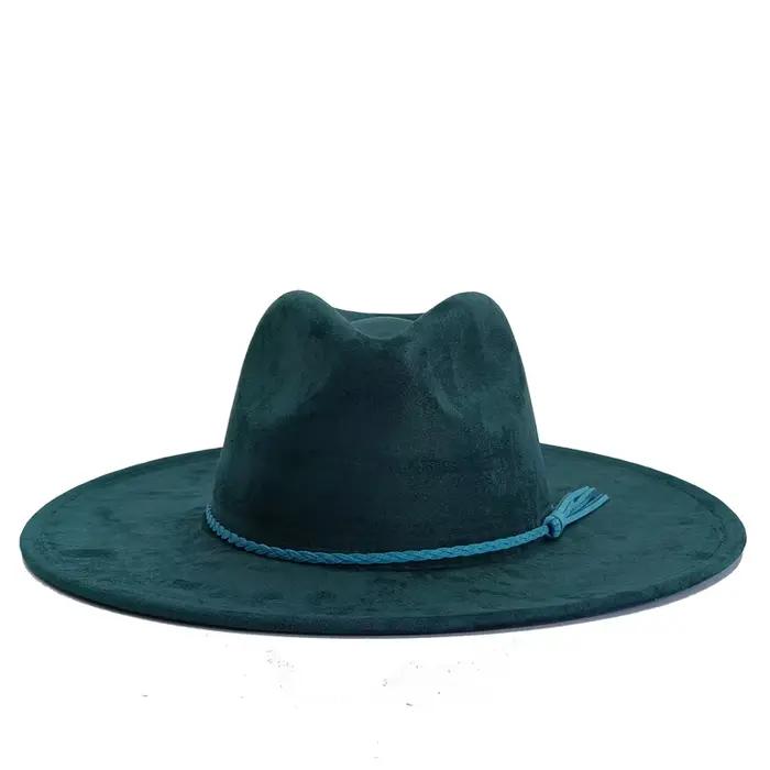 Malachite vert daim Chapeau à large bord 2025 nouveau