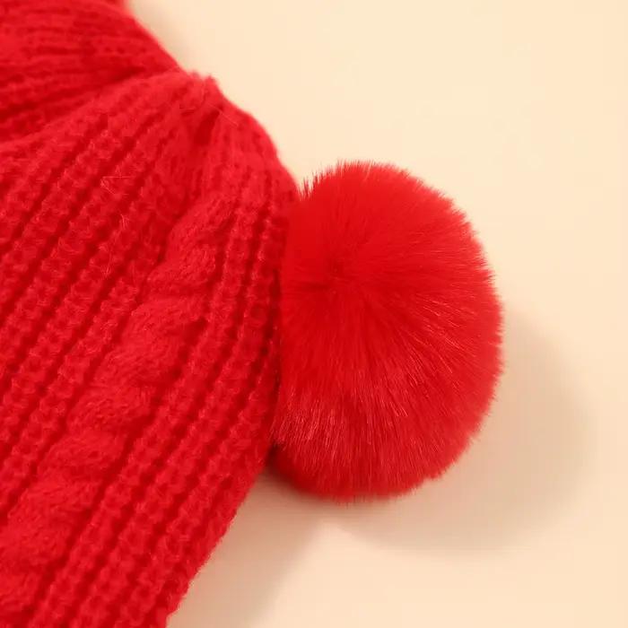 Bébé enfants nouveau automne hiver ours oreille tricoté Bonnet