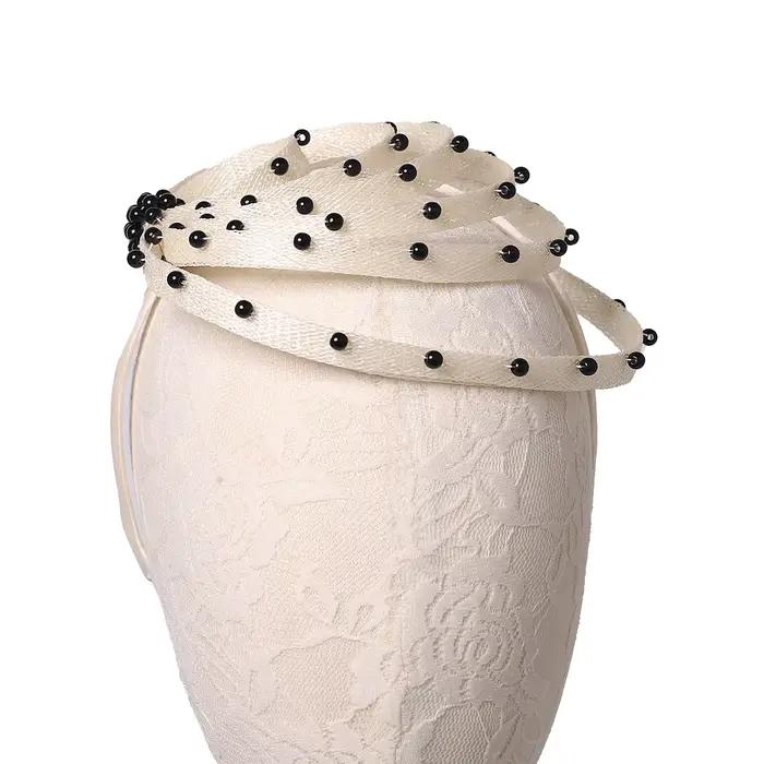 FS Rose marine Cocktail fête chapeaux de luxe mariage Fascinators