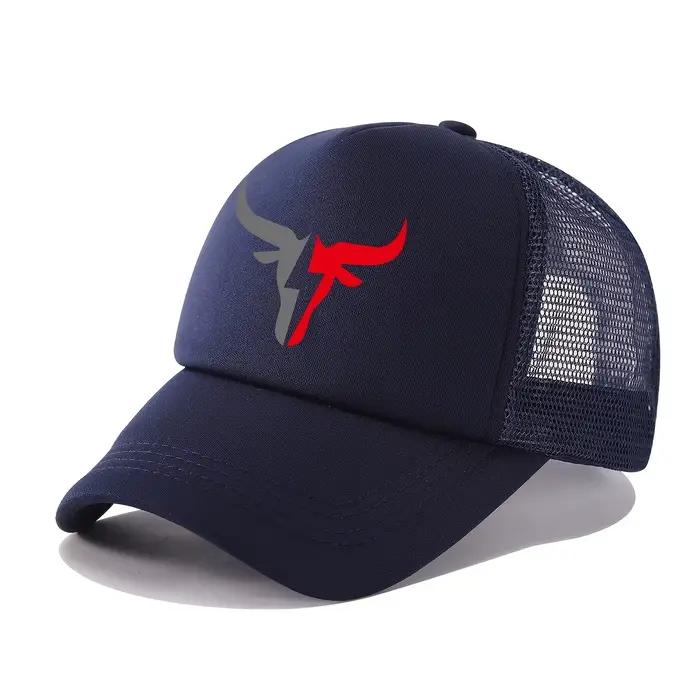 Casquette de baseball pour homme avec imprimé tête de bœuf chapeau de pêche protection solaire ajustement parfait pour activités extérieures quatre saisons polyester robuste