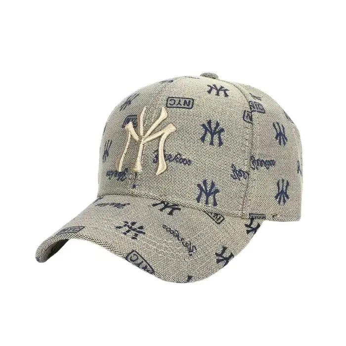 Casquette de baseball Snapback Chapeau de soleil Casquette de sport Casquette à lettres NY Casquette ajustée Hip Hop Printemps Automne pour Hommes et Femmes Polyester Protection Solaire