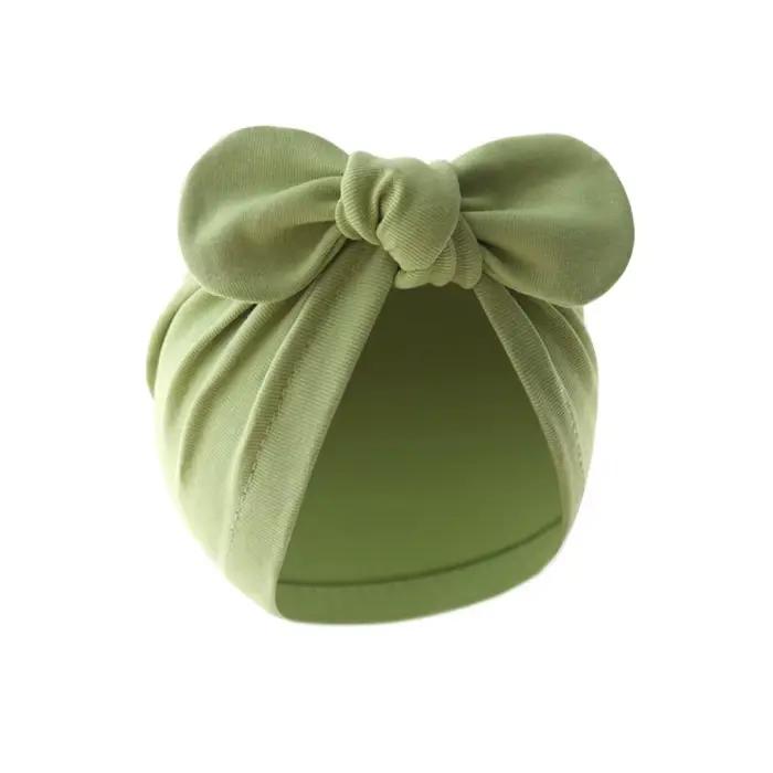 Bébé filles garçons chapeau mignon fleur noeud oreilles de lapin