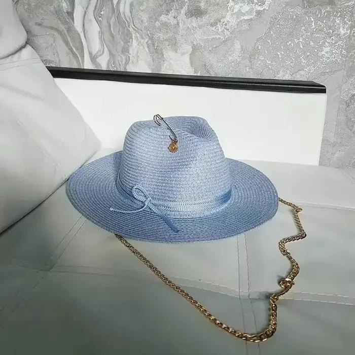 JOStrap-Chapeau de joueur en paille pour femme