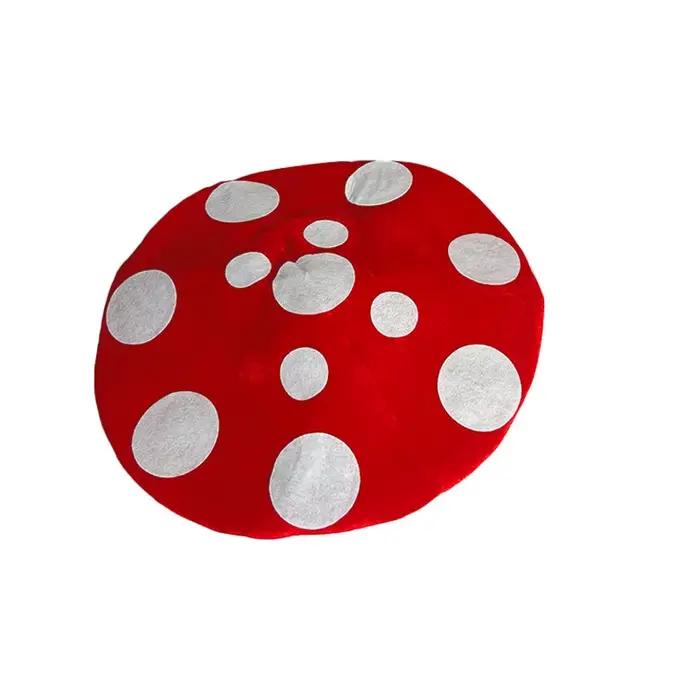 Amanita Muscaria Chapeau de champignon-chapeau de costume d'Halloween tacheté rouge et blanc pour cosplay et fête