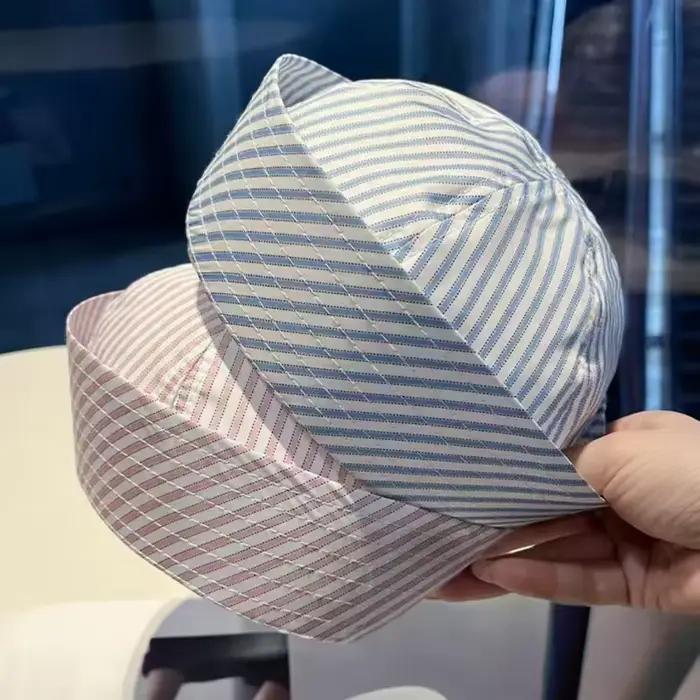 Chapeau de marin rayé élégant style coréen