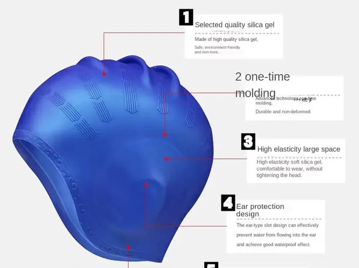 Bonnet de natation en silicone pour hommes et femmes