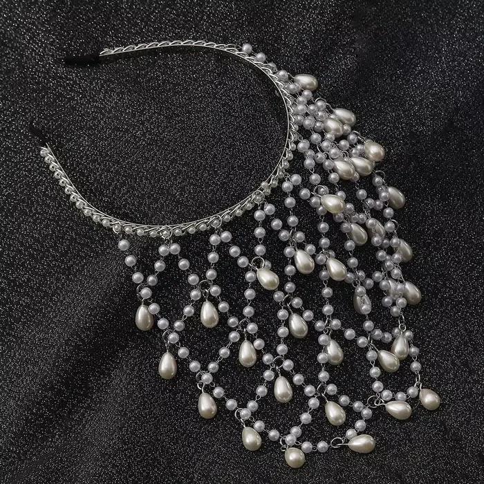Grand chapeau au Crochet perlé transparent fait à la main