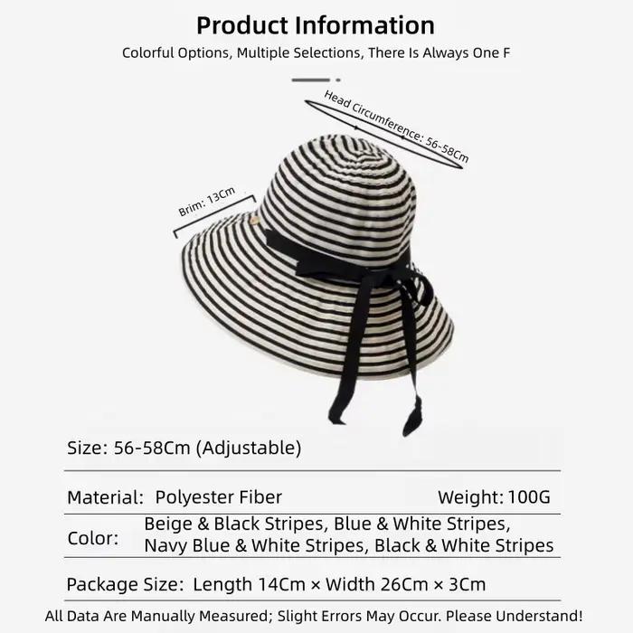 Chapeau de soleil rayé polyvalent