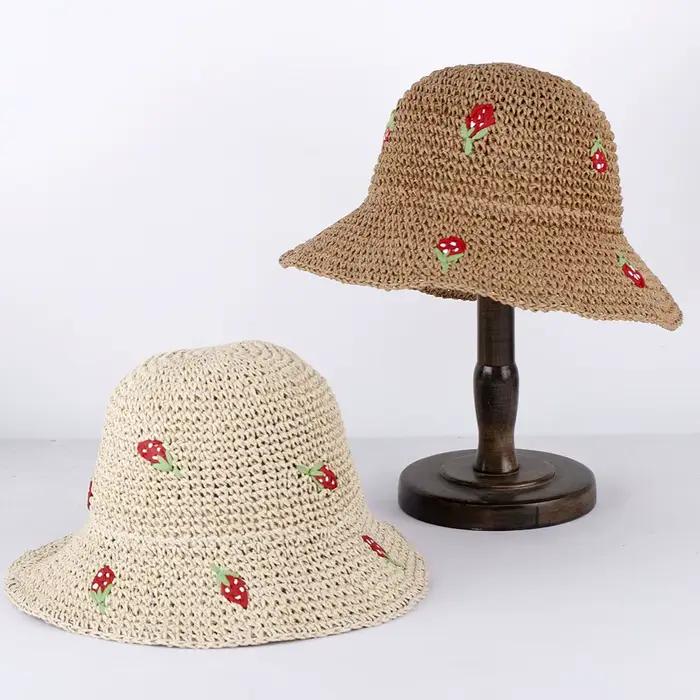 Chapeau de paille fraise pour femmes