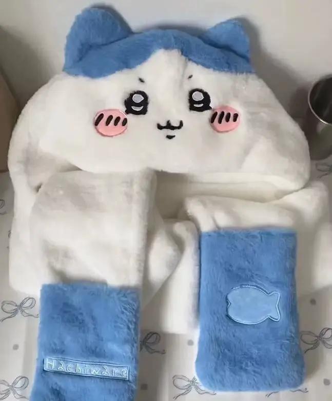 Ensemble trois pièces bonnet et écharpe Hachiware Usagi