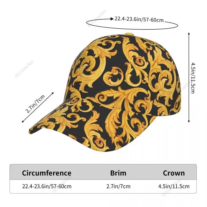 Chapeau de camionneur d'extérieur Baroque doré pour hommes et femmes