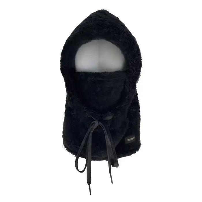 Masque de cou une pièce en velours d'hiver et casquette de pull épaisse