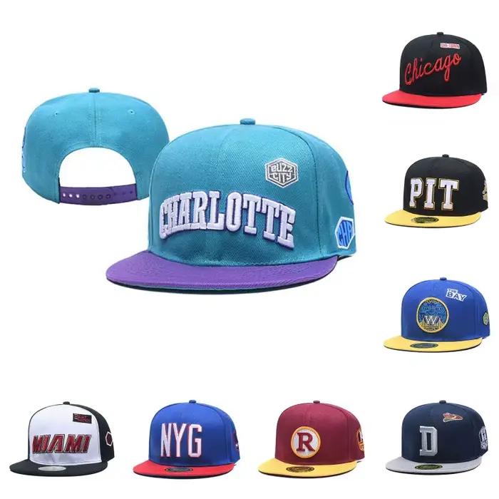 Casquette Hip-Hop bord plat réglable en coton polyester pour hommes occasionnels extérieurs et intemporel style sportif