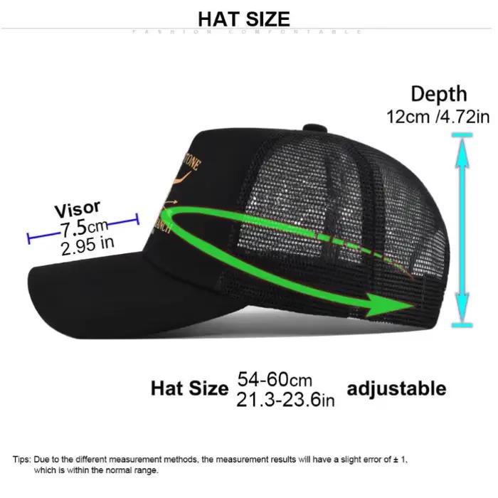 Nouveau YELLOWSTONE respirant Baseball chapeau hommes femmes Sports de plein air maille camionneur casquettes réglable lettre impression coton crème solaire chapeaux