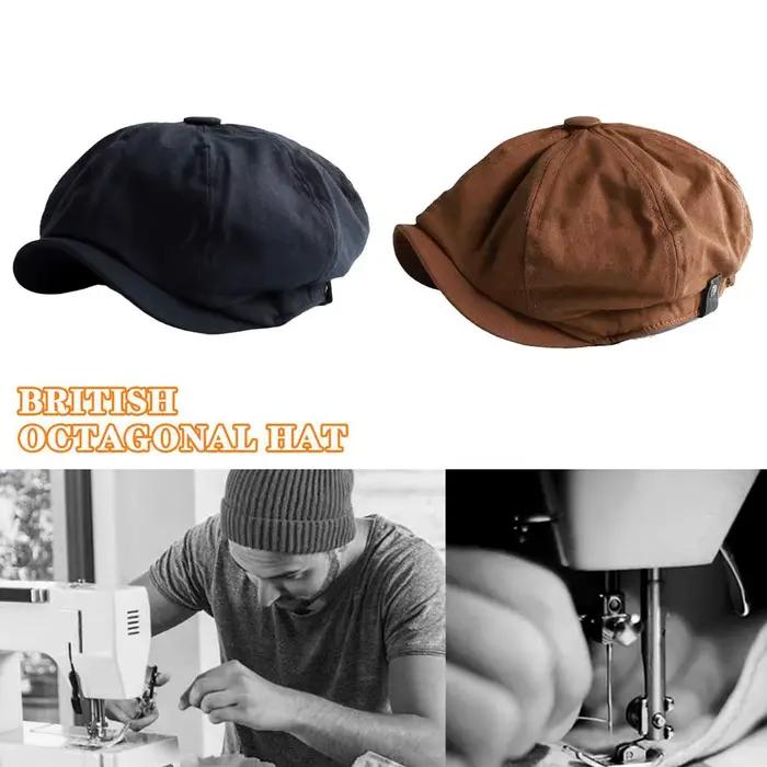 Béret rétro Gavroche pour homme en coton lycra style vintage chic occasions décontractées et formelles