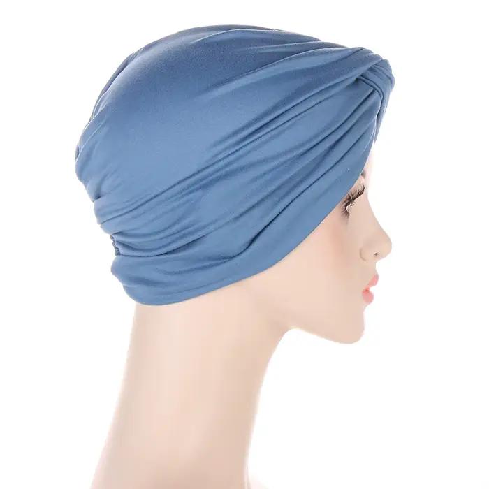 Couvre-chef bonnet chapeau casquette noeud torsadé Turban pour femmes fille chimio tête enveloppement doux extensible perte de cheveux Alopecia mode HT215