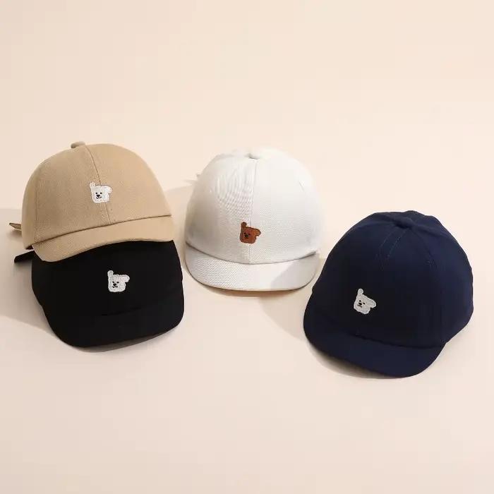 Casquette Bébé 47-50CM 1-3 Ans Printemps Été Nouvelle Broderie Chien