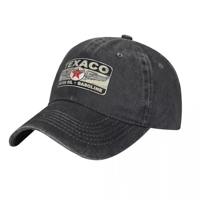Texaco signe Denim casquette de Baseball Wotor huile hommes femmes imprimer Hip Hop chapeaux décontracté chasse Camping