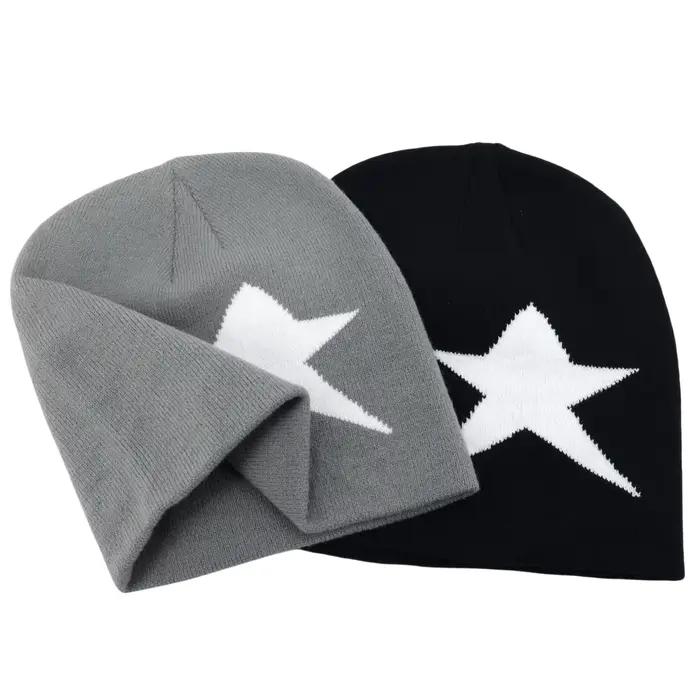 Y2K lettre tricoté hiver automne bonnet hommes femmes Kanye bonnets Gorras Hombre haut chaud ski chapeau oreille chapeaux Hip Hop Skullcap