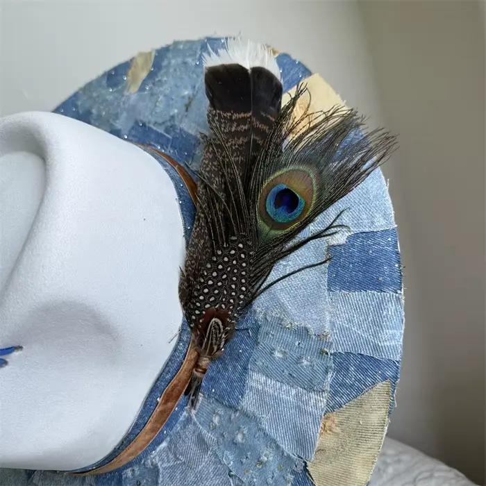 Chapeaux en daim marque designer denim applique mode chapeau