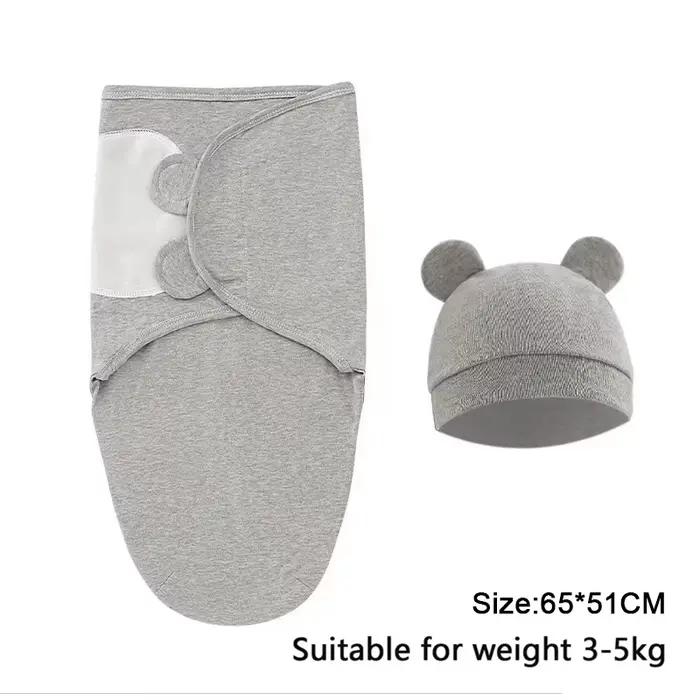 Ensemble de couverture et chapeau pour bébé de 0 à 6 mois