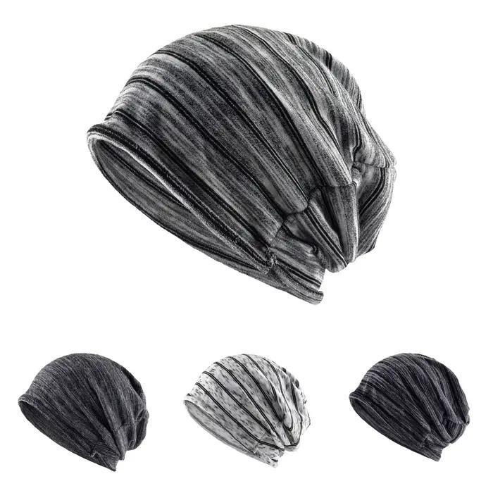 Bonnet ample rayé pour hommes et femmes