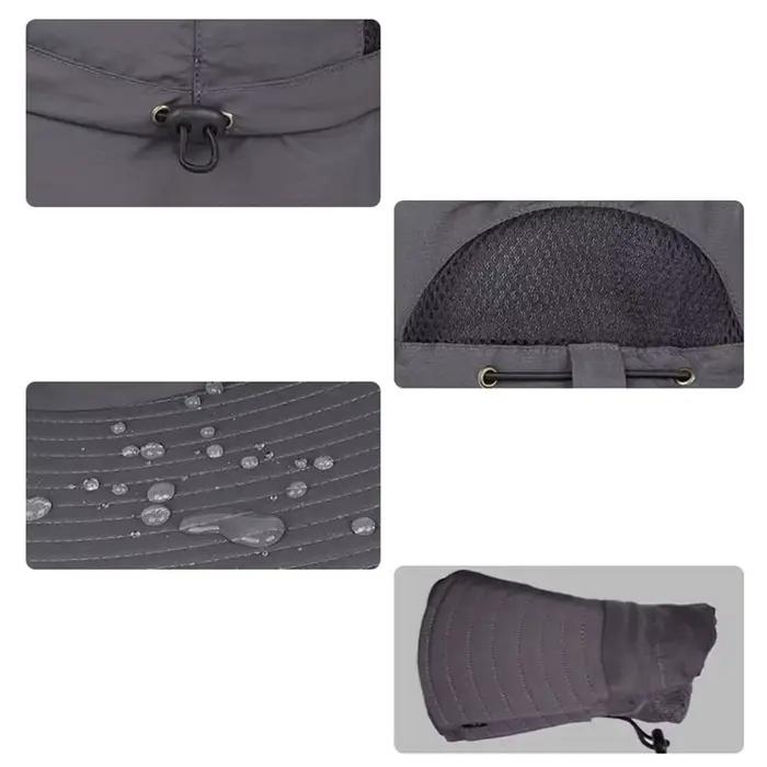 Chapeau de soleil portable pour homme avec protection de la nuque et du visage