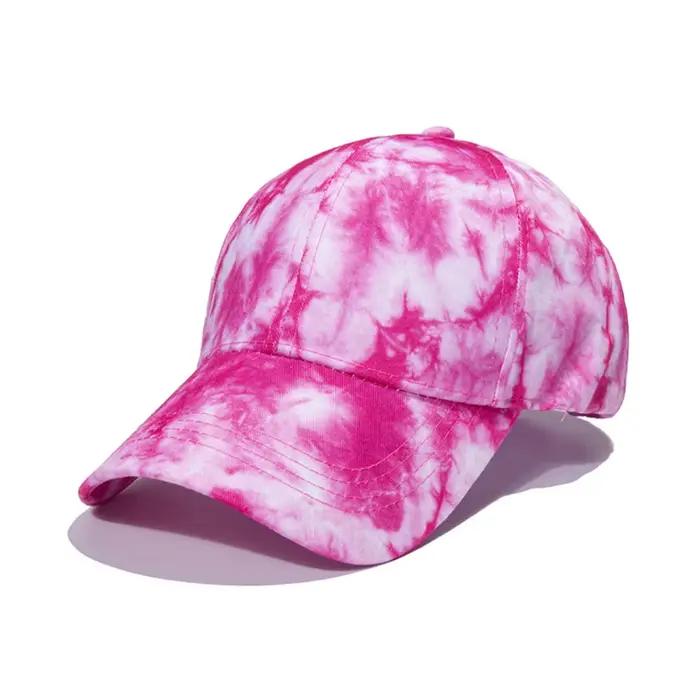 Chapeau de baseball à motifs imprimés en tissu teinté