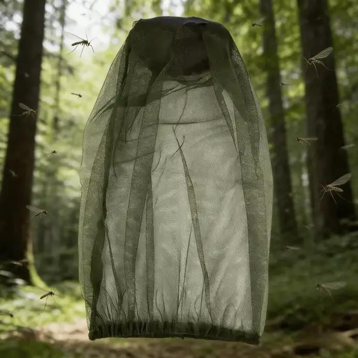 Chapeau de jardinage en filet de maille de tête de moustique anti-insectes en plein air pour la randonnée Camping pêche-chapeau de Protection