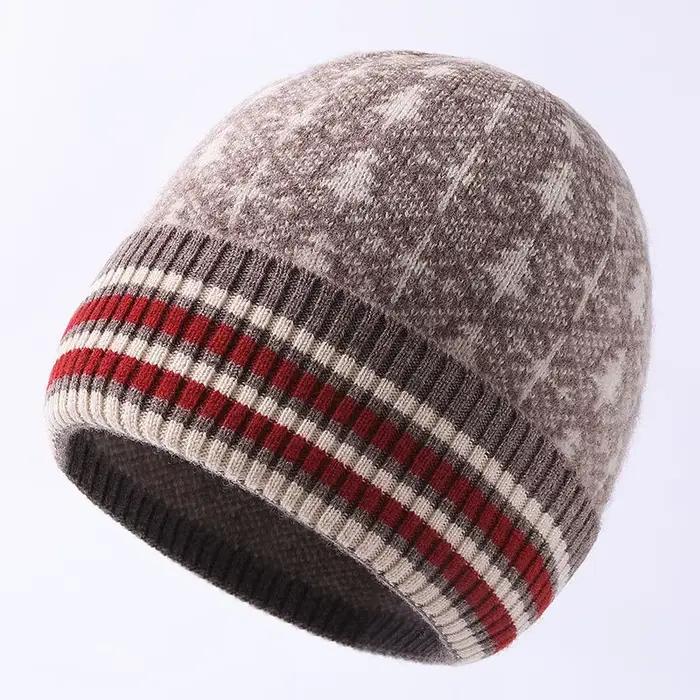 Bonnet en tricot de laine pour homme