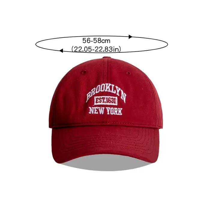 Casquette de baseball brodée de lettres en coton doux pour femmes et hommes