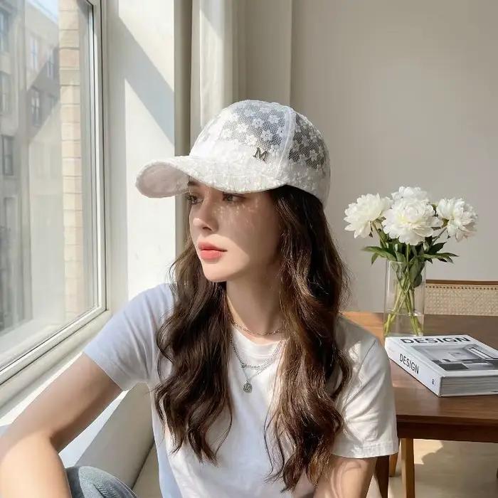 Casquette de baseball en dentelle pour femme