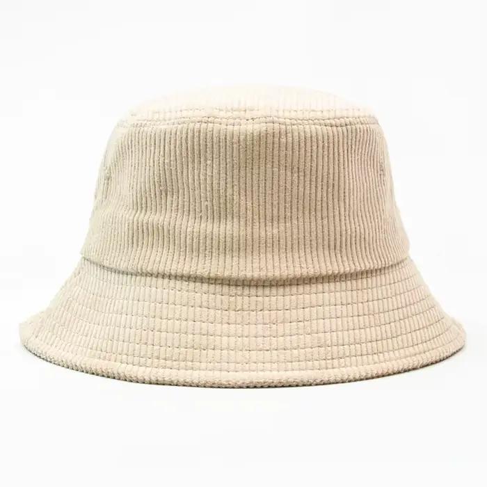 Chapeau de seau en velours côtelé rétro pour hommes et femmes style sport adapté aux quatre saisons et usages décontractés