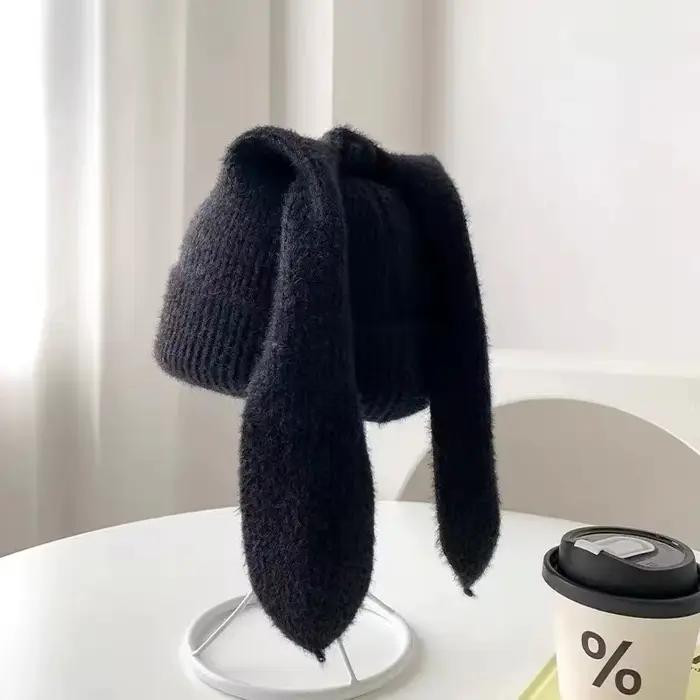 Chapeau d'oreille longue Crochet tricoté chapeaux mignon lapin