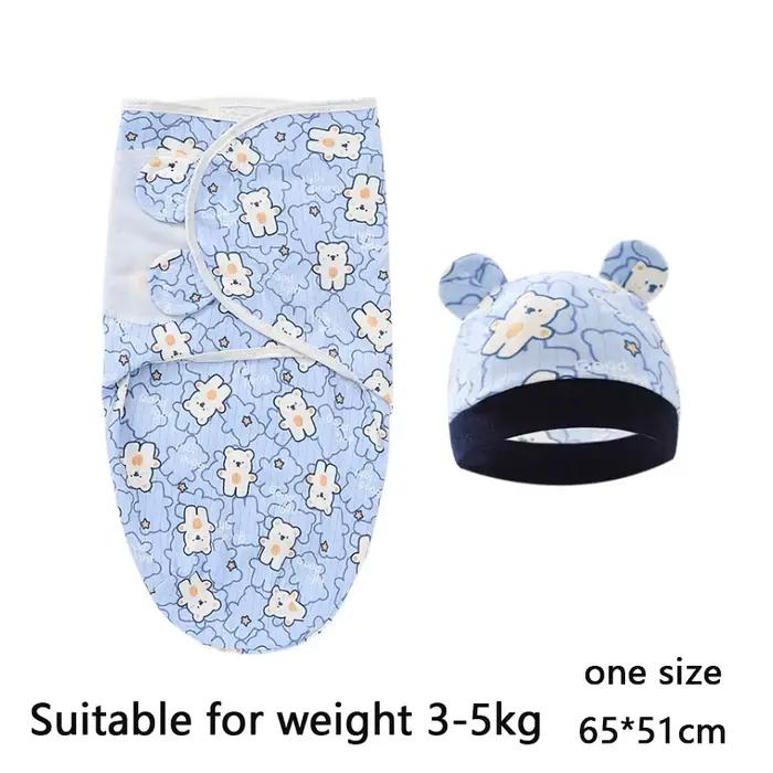 Ensemble de couverture et chapeau pour bébé de 0 à 6 mois