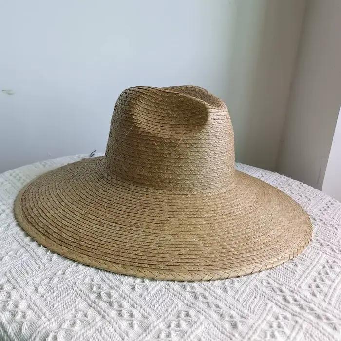 Chapeau de paille en raphia incolore Palma