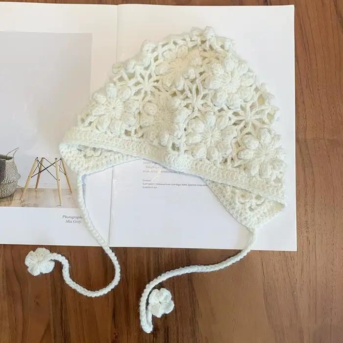 Chapeau tricoté respirant fait à la main pour enfants