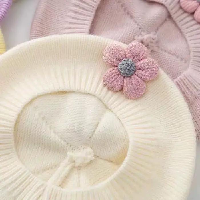 Béret à fleurs mignon pour bébés filles de 0 à 4 ans