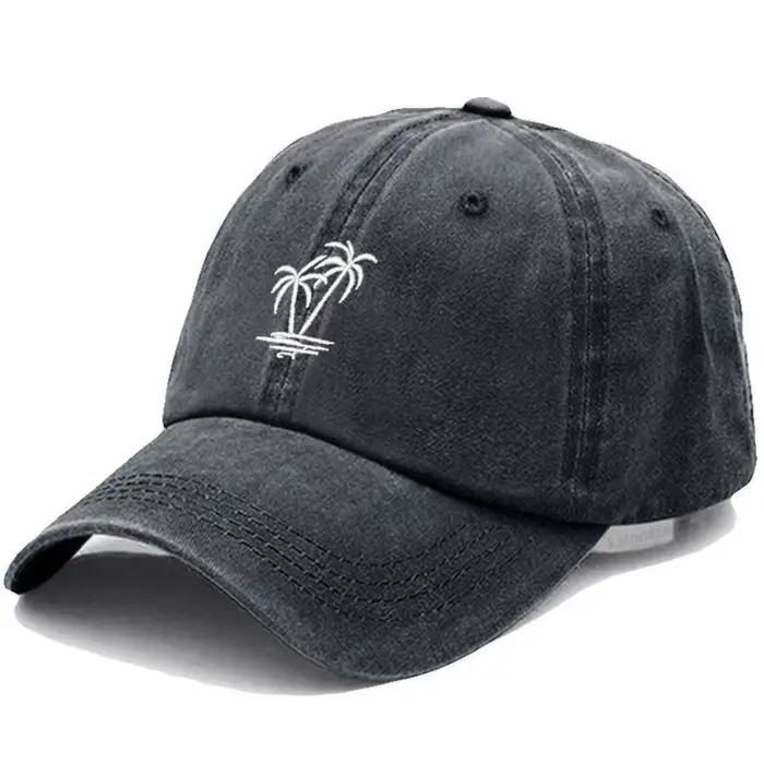 Casquette de baseball brodée de cocotier pour hommes et femmes